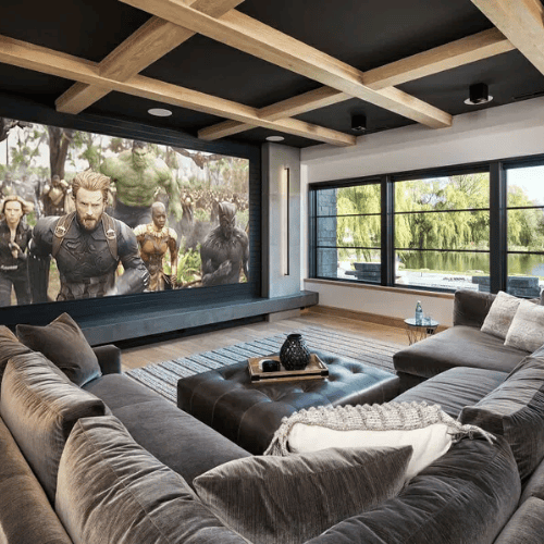 Home Theatre for Villa in Dubai by MKB Bespoke Audio